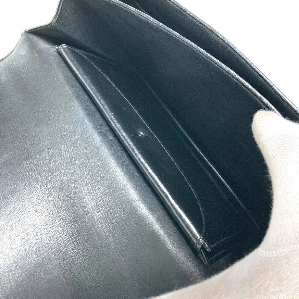 HERMES vintage Ring Do Hand Bag Flap Shoulder Bag Bock Scarf Black/GoldHardware - Picture 14 of 15
